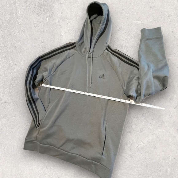 Adidas Hoodie Sweatshirt Gray - Picture 2 of 10